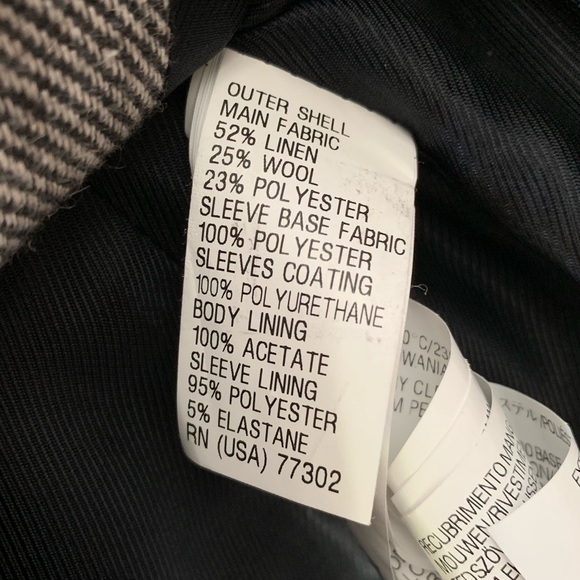 ♟EUC Zara Jacket Blazer Grey Black Sz Small♟ - Picture 4 of 4